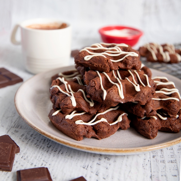 Spiced Chocolate Waffle Cookies
