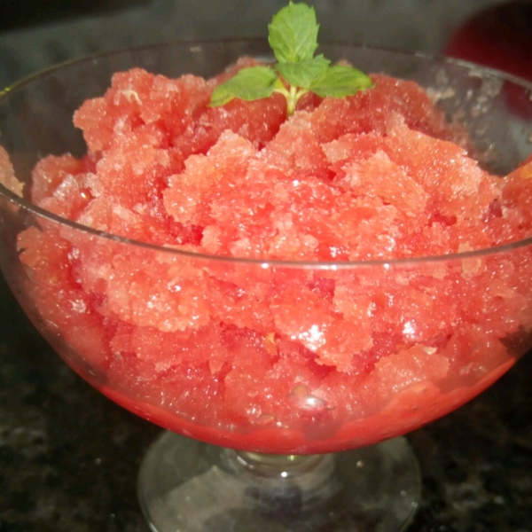 Watermelon Granita with Champagne
