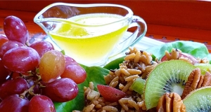 Nutty Wild Rice Salad with Kiwifruit and Red Grapes