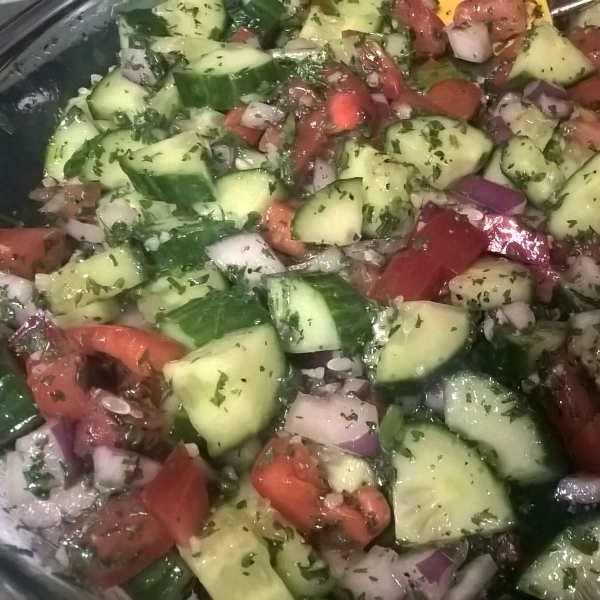 Israeli Tomato and Cucumber Salad