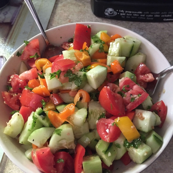 Israeli Tomato and Cucumber Salad