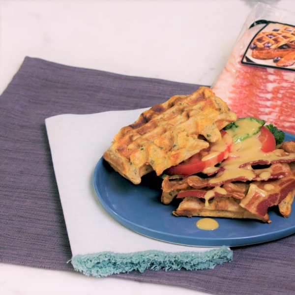 Make-Ahead BLT Waffle Sandwiches