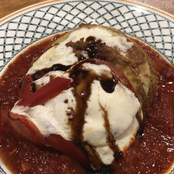 Roasted Eggplant and Tomato Towers
