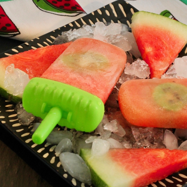 Boozy Watermelon-Kiwi Ice Pops