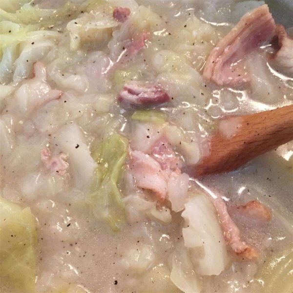 Boiled Cabbage with Bacon