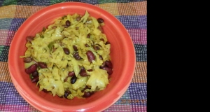 Spiced Indian Cabbage with Beans