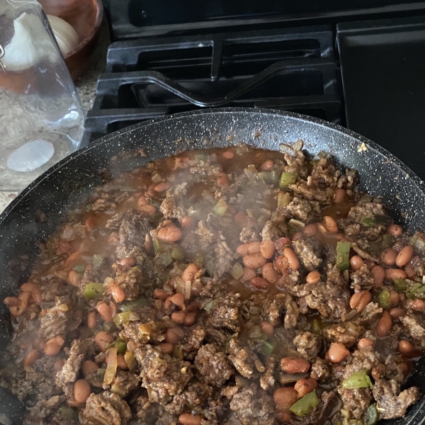Southern Ground Beef and Bean Skillet