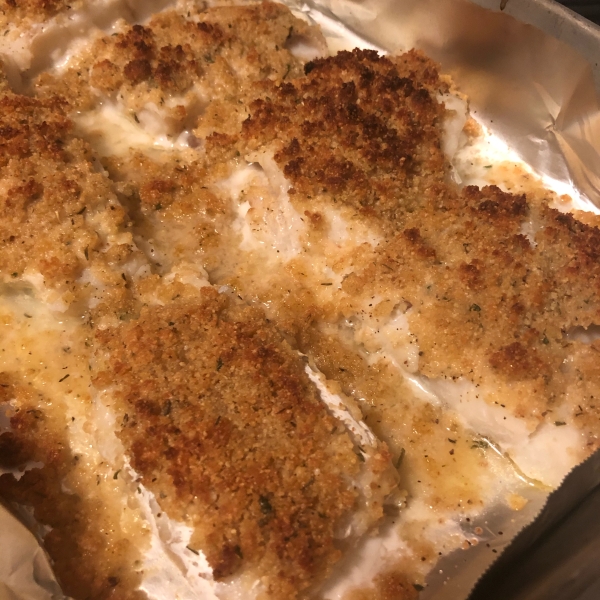 Crunchy Pecorino Baked Cod