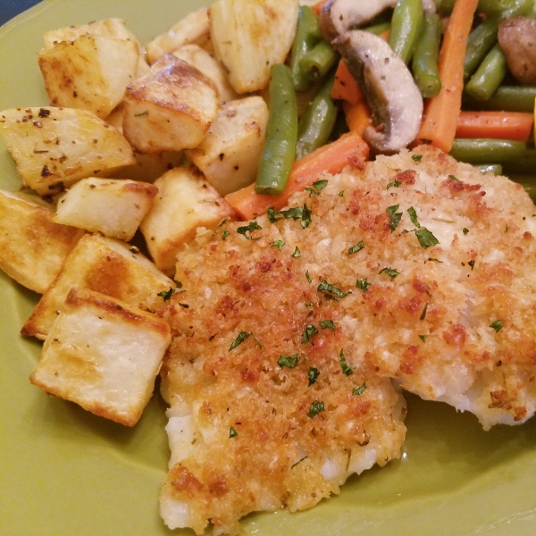 Crunchy Pecorino Baked Cod