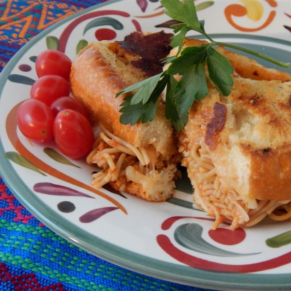 Grilled Spaghetti Sandwich