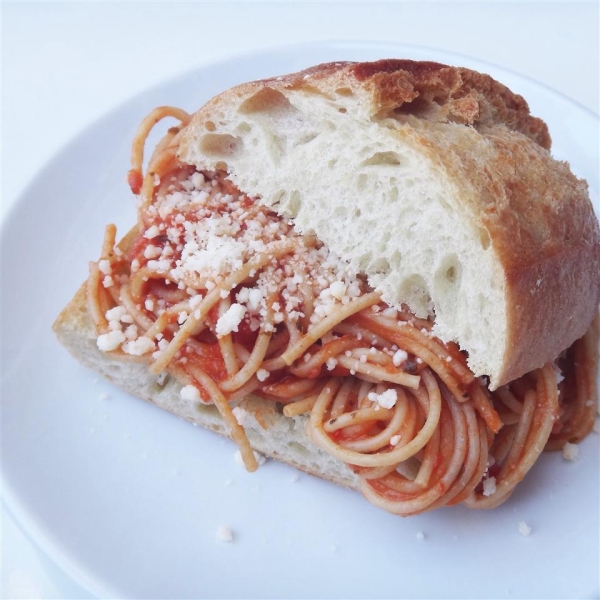 Grilled Spaghetti Sandwich
