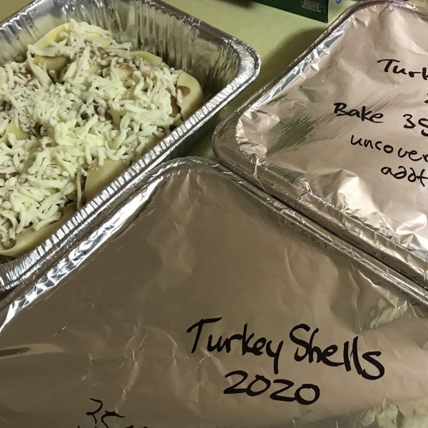 Thanksgiving Leftovers Stuffed Shells