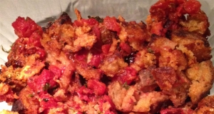 Savory Tomato Bread Pudding
