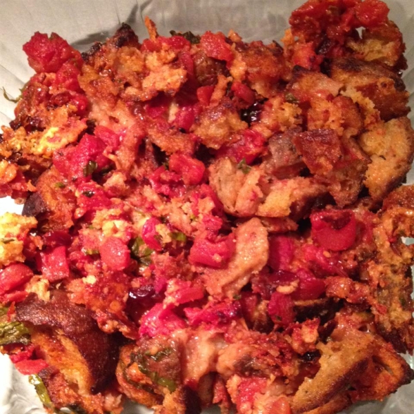 Savory Tomato Bread Pudding