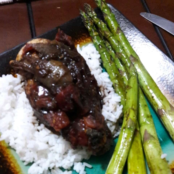 Baked Asparagus with Balsamic Butter Sauce