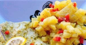 Baked Lemon-Garlic Tilapia and Potatoes in Foil