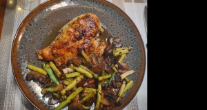 Chicken, Asparagus, and Mushroom Skillet