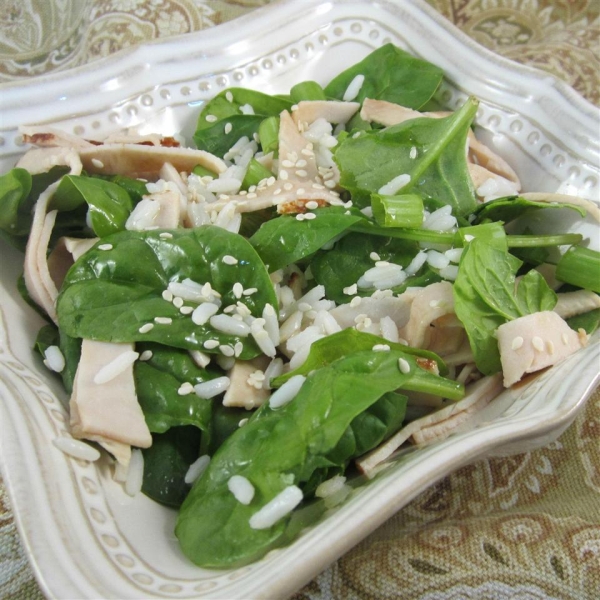 Turkey and Spinach Rice Bowl