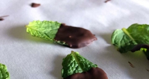 Chocolate-Covered Mint Leaves