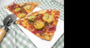 Garlicky Bacon and Pickle Pizza