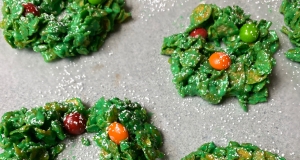 Christmas Cornflake Wreath Cookies