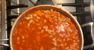 Chicken Soup With Pasta and White Beans