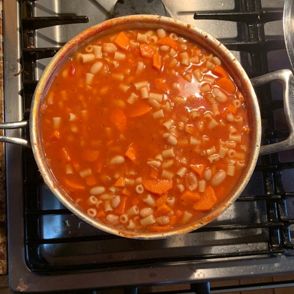 Chicken Soup With Pasta and White Beans