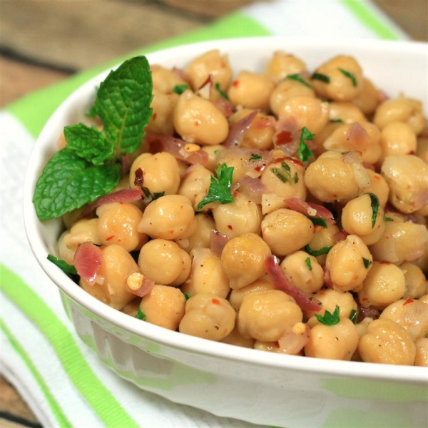 Easy Warm Chickpea Salad