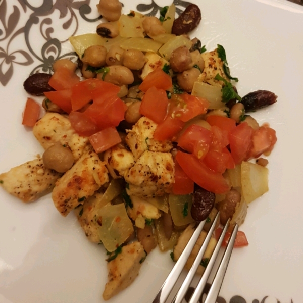 Easy Warm Chickpea Salad