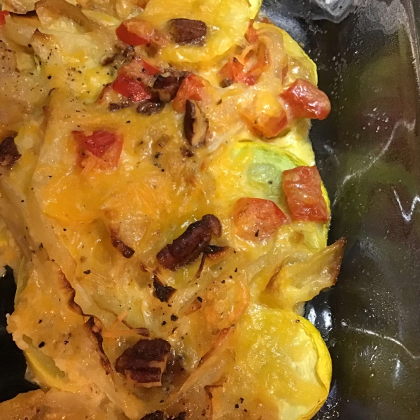 Summer Squash Casserole with Nuts
