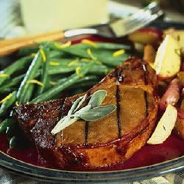 Grilled Sherry Pork Chops