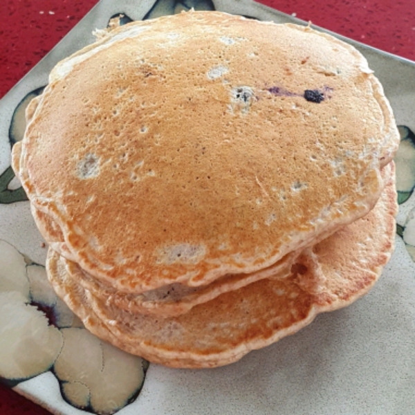 Whole Wheat Blueberry Pancakes