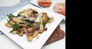 Pan-Fried Gnocchi with Mushrooms and Arugula