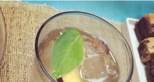 The Deb (Peach-Basil Bourbon Smash) Cocktail