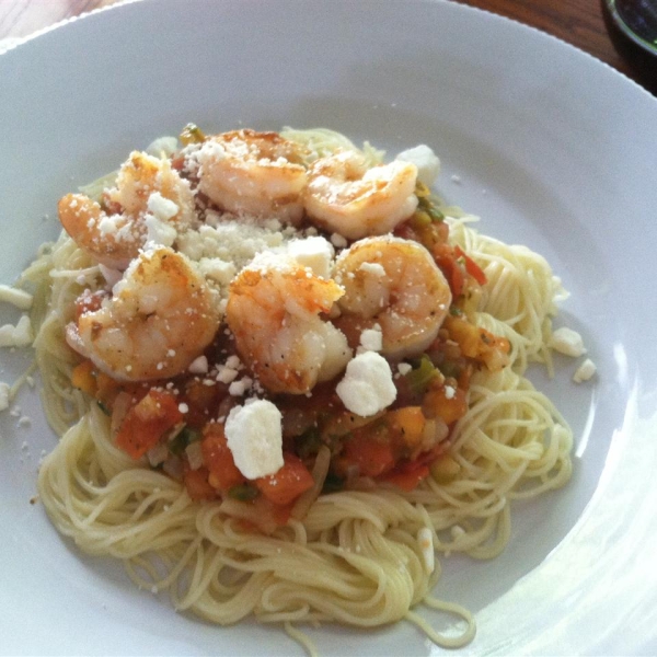 Shrimp with Tomatoes and Feta Cheese