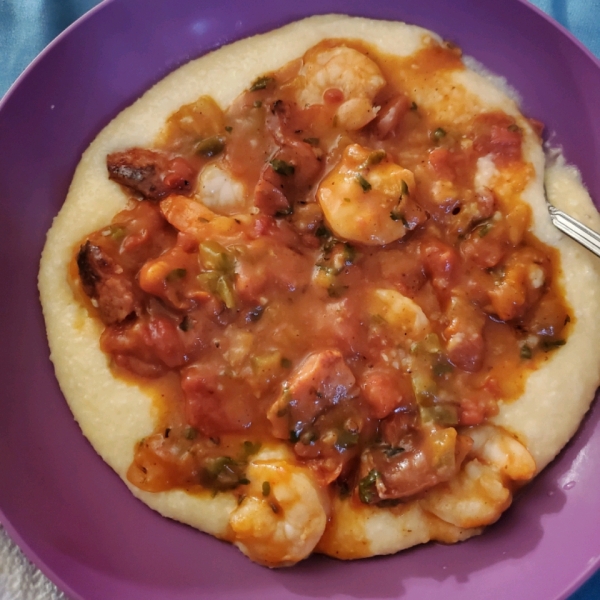 Cajun Shrimp with Cheese Grits