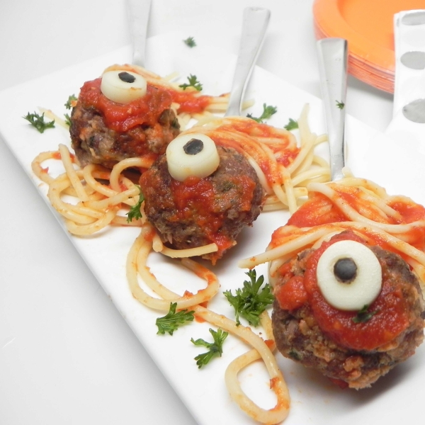 Zombie Eyes (Halloween Meatballs)