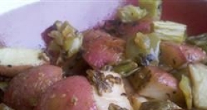 Roasted Baby Potatoes with Vegetables, Lemon, and Herbs