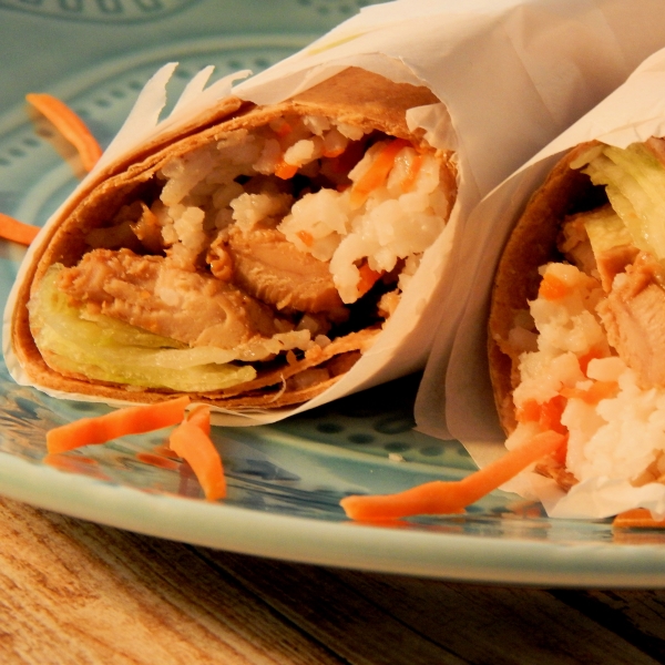 Honey Garlic Chicken Wraps