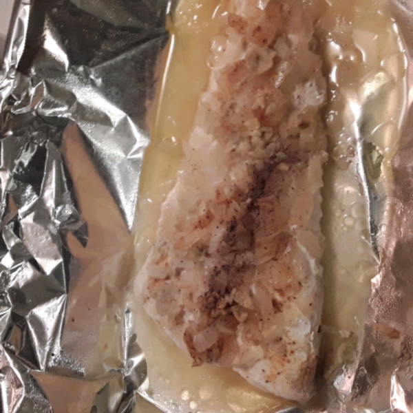 Steamed Haddock with Garlic