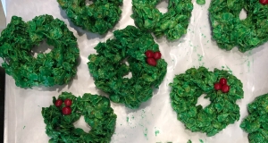 Frosted Christmas Wreath Cookies