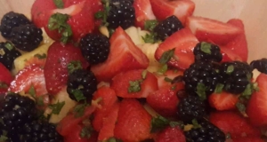 Summer Fruit Salad with a Lemon, Honey, and Mint Dressing
