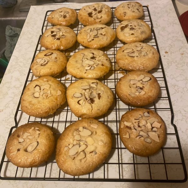 Glazed Almond Cookies