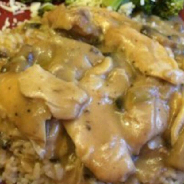 Crock Pot Cheesy Mushroom Chicken