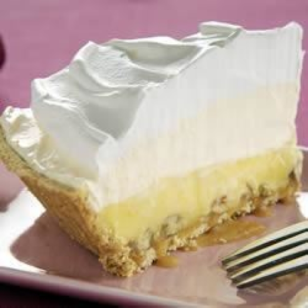 Triple-Layer Eggnog Pie