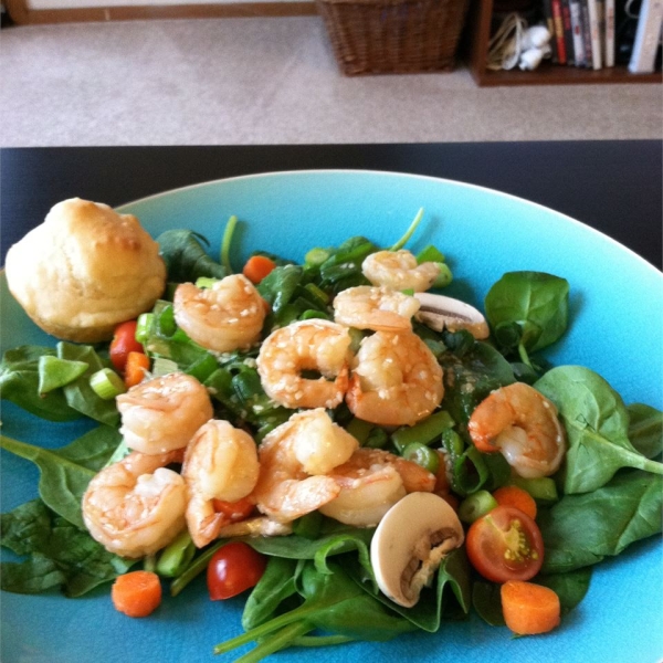 Grilled Shrimp Salad with Sesame Ginger Vinaigrette