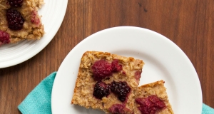 Overnight Oatmeal Bars with Mixed Berries