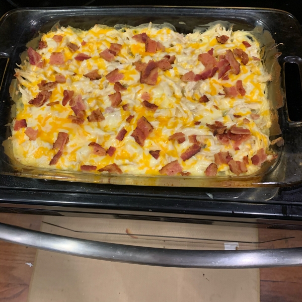 Cheesy Chicken and Potato Casserole with Bacon