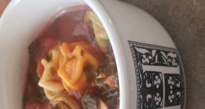 Tomato Soup with Spinach and Tortellini