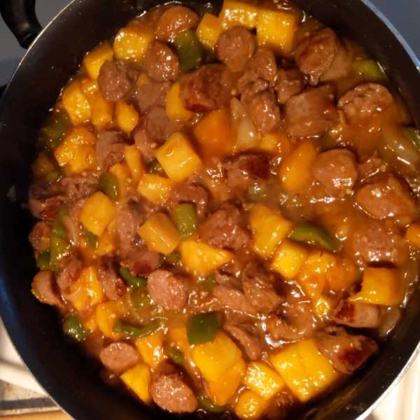 Hawaiian Sausage Skillet